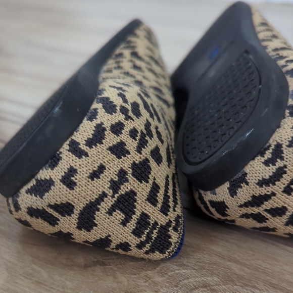 Rothy's Tan and Black Patterned Women's Flats Cheetah 8 - Picture 8 of 8